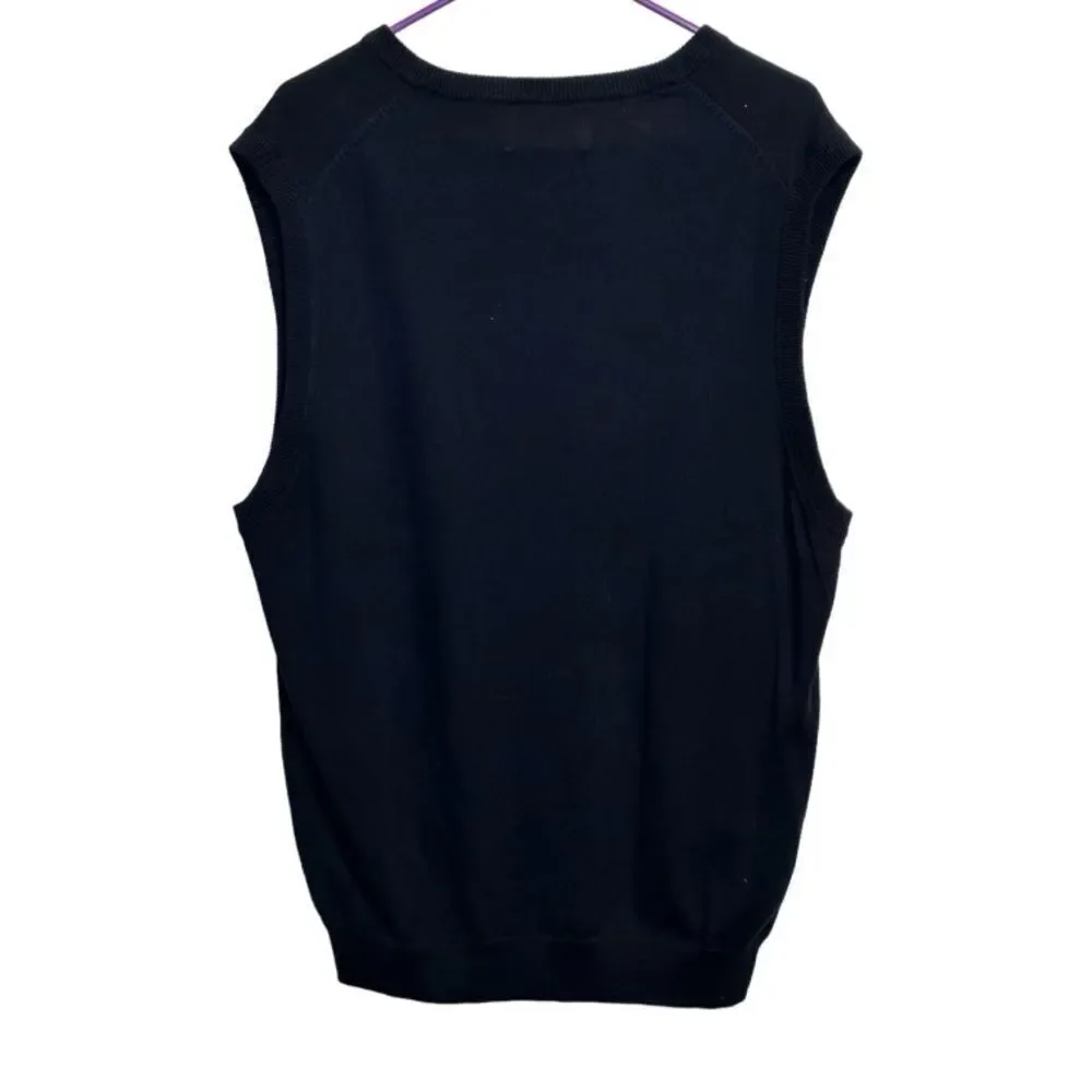 Men’s Chaps Black Sweater Vest size Large